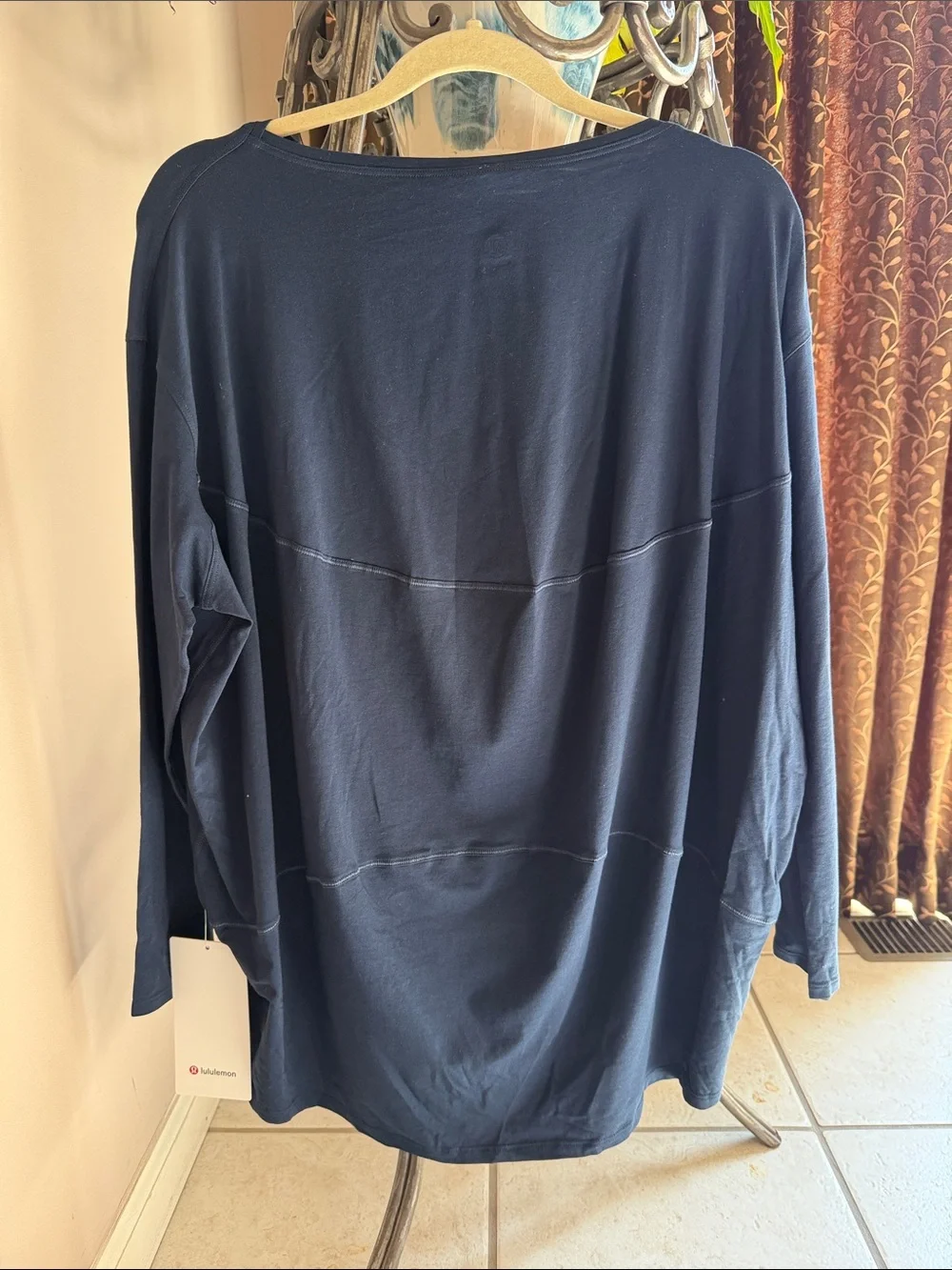 NWT Lululemon Navy Long Sleeve Crewneck Top Sz 10